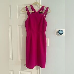 Sexy hot pink mini dress